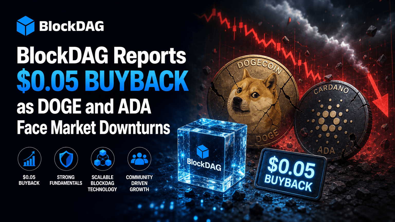 blockdag-reports-0-05-buyback-as-doge-and-ada-face-market-downturns-crypto-economy